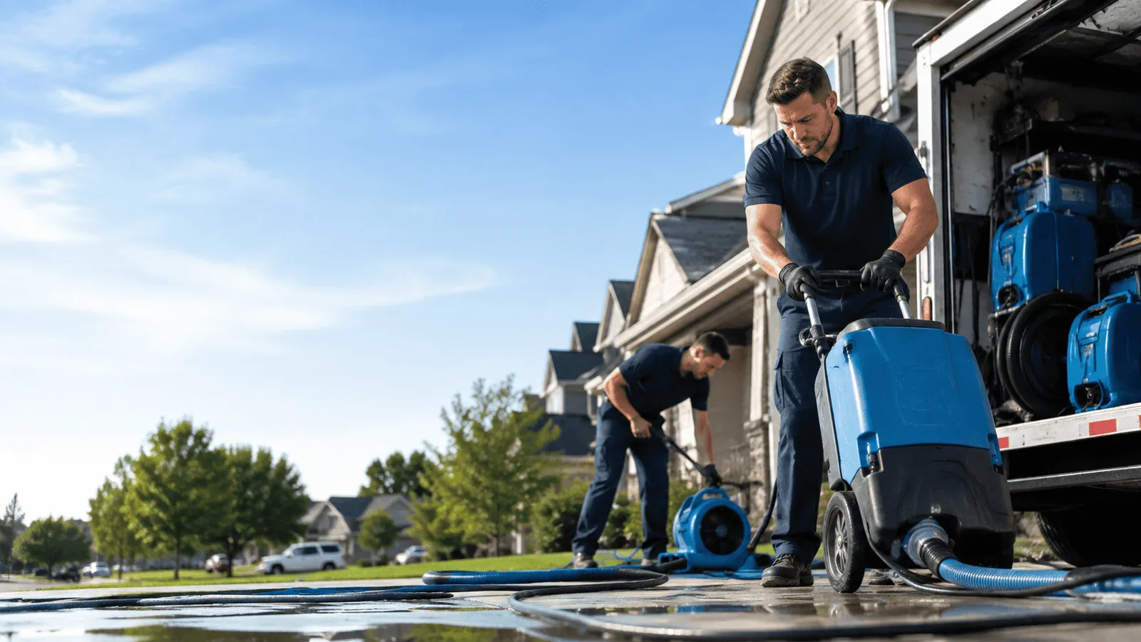 Structural Drying being performed in Elmwood Park, IL